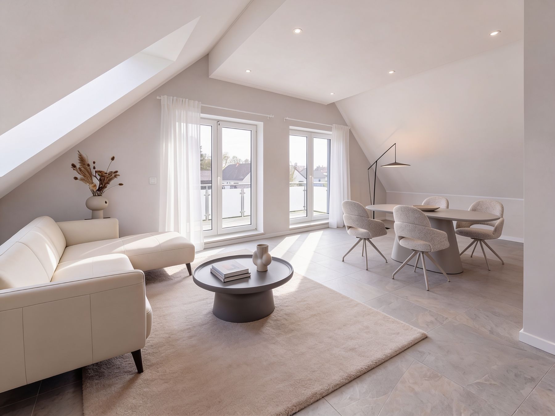 Visualisierung Wohnzimmer Dachgeschoss Odelzhausen